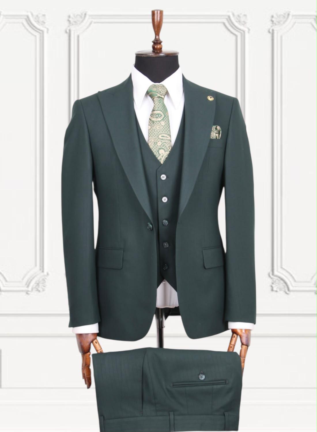 Forest Green Three-Piece Suit