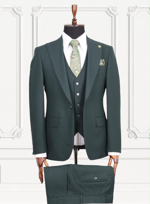 Forest Green Three-Piece Suit