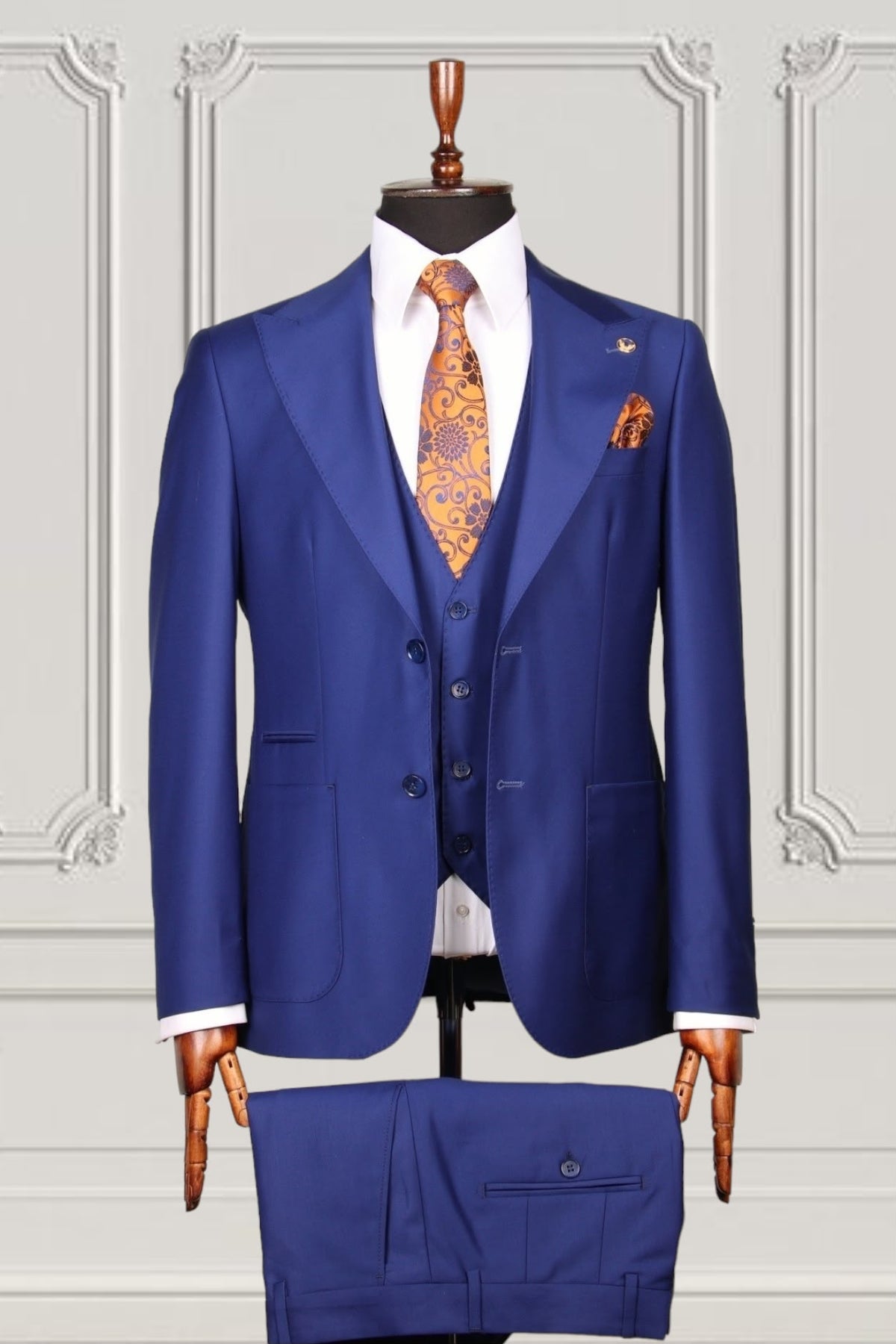 Royal Blue Three-Piece Suit actual inventory photo