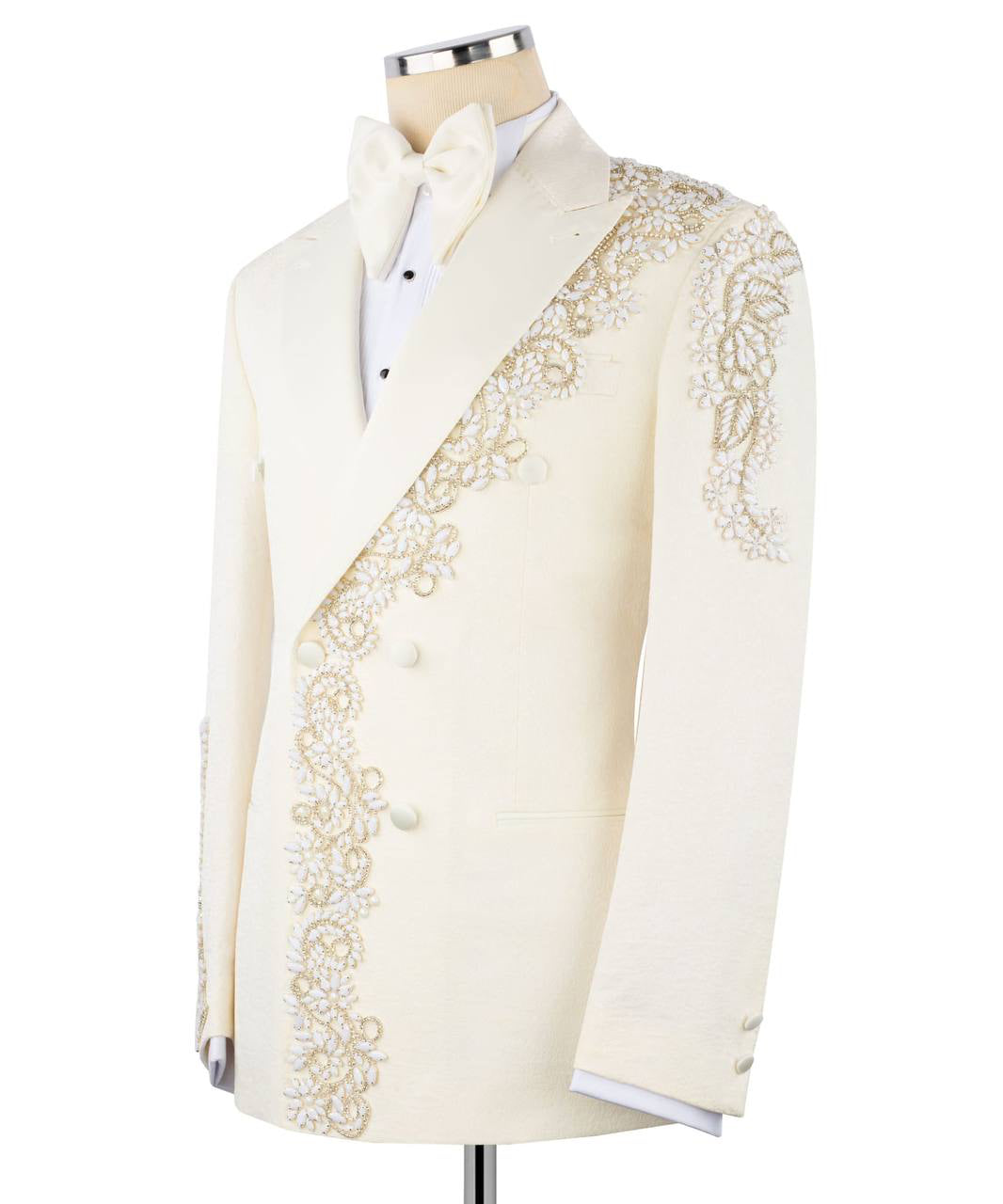 Ivory embellished GEEMAN tuxedo alternate angle
